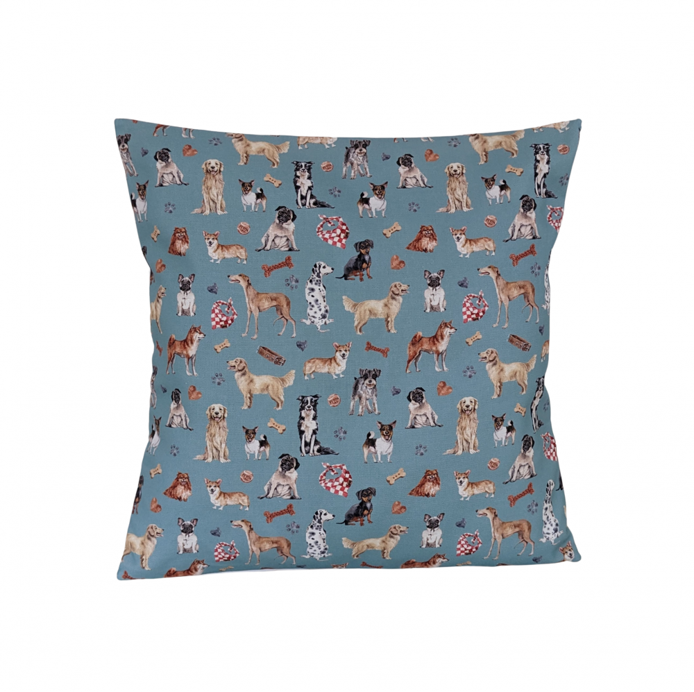 All The Dogs Seafoam Blue Cushion Cover 14'' 16'' 18'' 20'' 22'' 24'' 26''